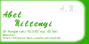 abel miltenyi business card